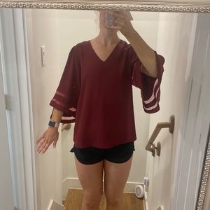 Boutique blouse - Amaryllis.
Burgundy. Small.
Like new, only worn once.